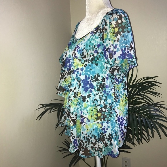 Fred David Crossed Tiered Ruffled Top LP - Picture 4 of 6